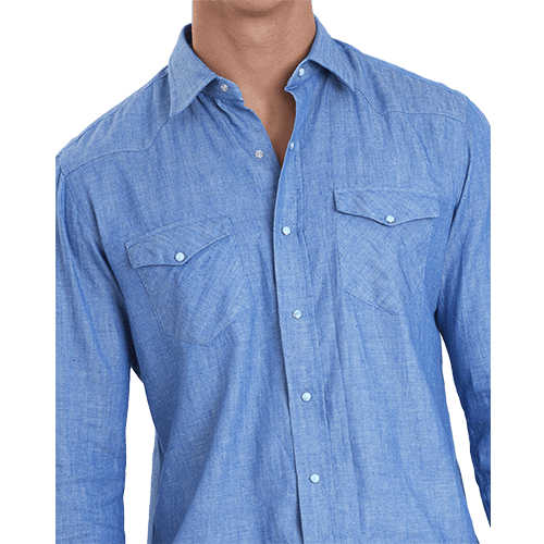 Camicia L'Avvocato Chambray Denim - BluScarpa