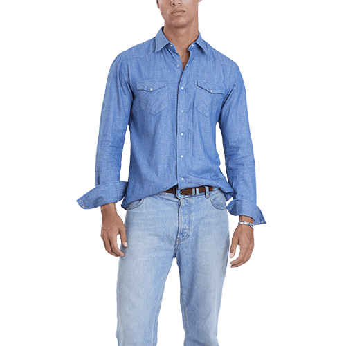 Camicia L'Avvocato Chambray Denim - BluScarpa