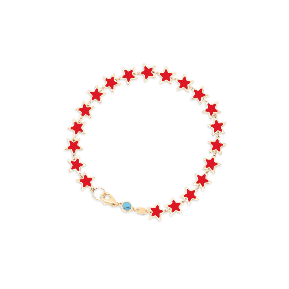 Coral Star Bracelet 14K Yellow Gold - BluScarpa