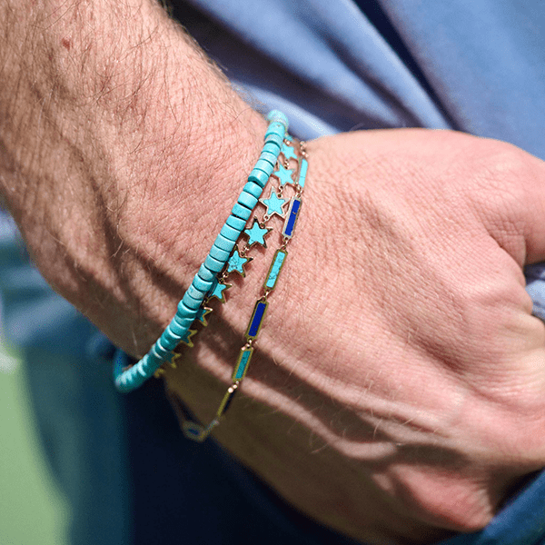 Heishi Turquoise Bracelet - 8" - BluScarpa