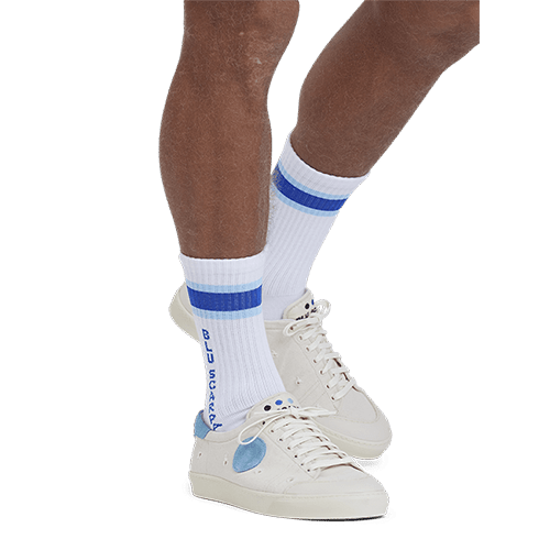 Hudson Easy Stripe Fashion Calzini Sportivi | Con Strisce, Punta E Tallone Rinforzati | Un Paio, Colore Aqua Blue - 3