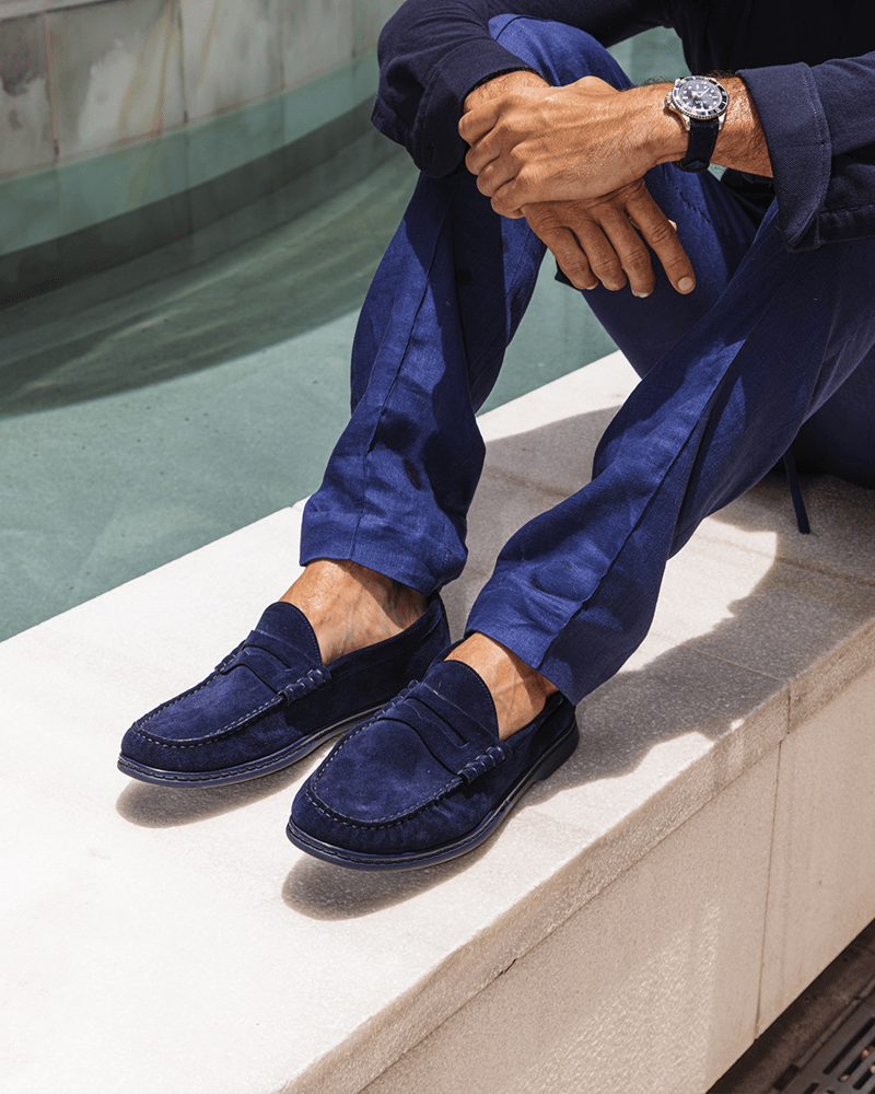 La Navy Sportiva Suede - BluScarpa