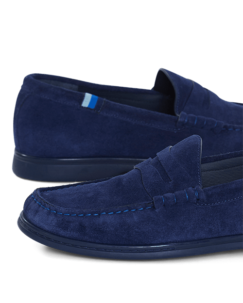 La Navy Sportiva Suede - BluScarpa