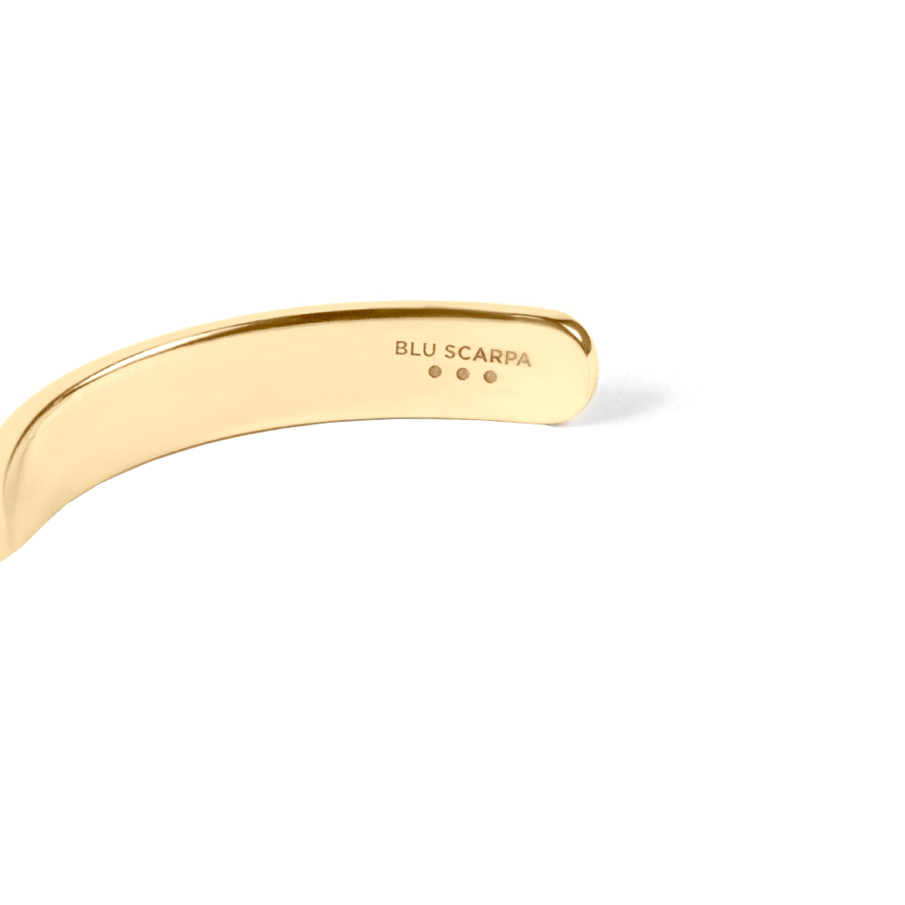 Lapis 18K Yellow Gold Cuff - BluScarpa