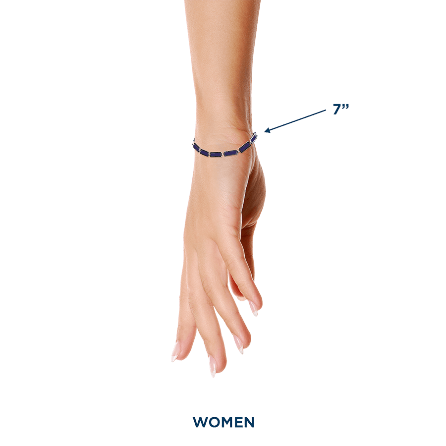 Lapis Bar Bracelet 14K White Gold - BluScarpa