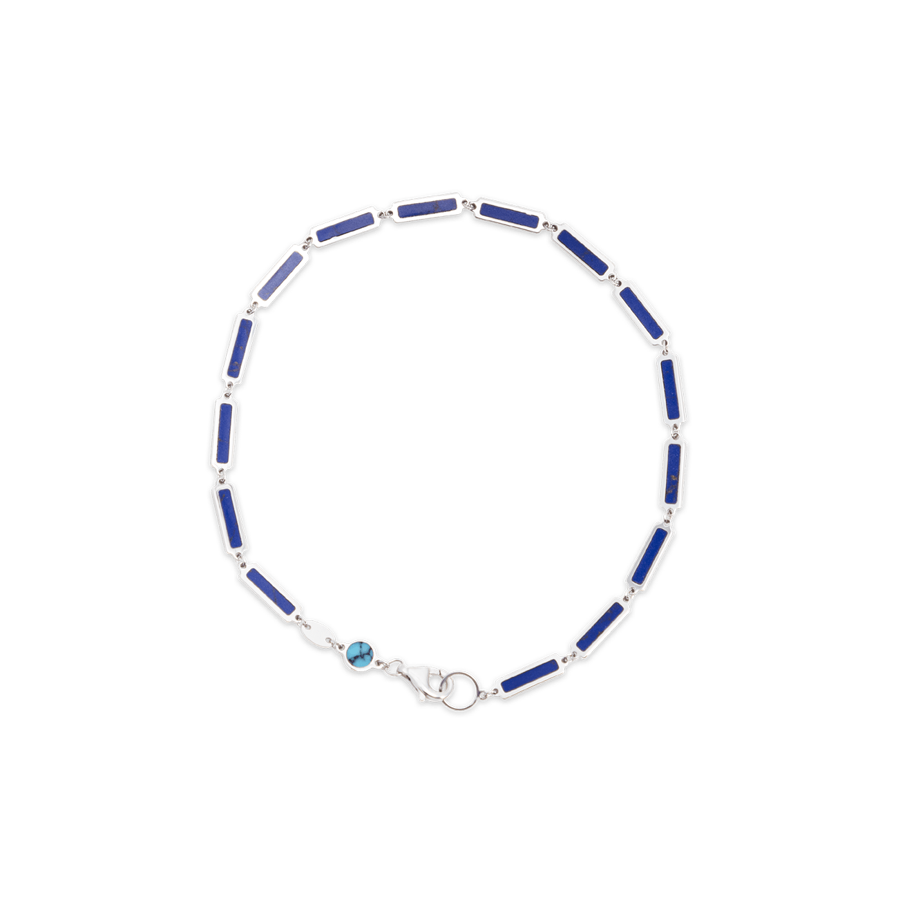 Lapis Bar Bracelet 14K White Gold - BluScarpa