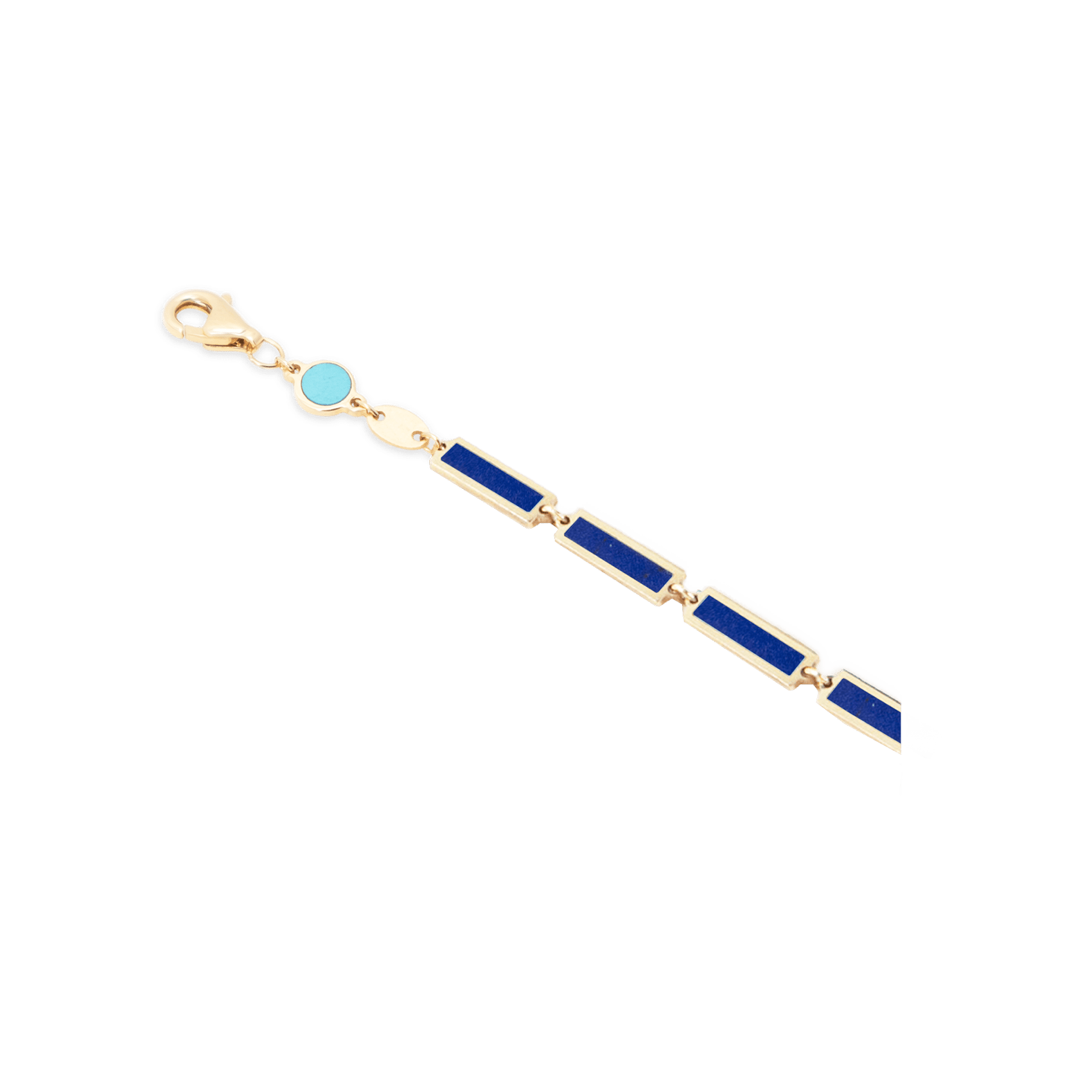 Lapis Bar Bracelet 14K Yellow Gold - BluScarpa