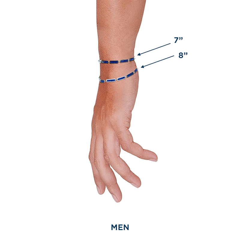 Lapis Bar Bracelet 925 Sterling Silver - BluScarpa