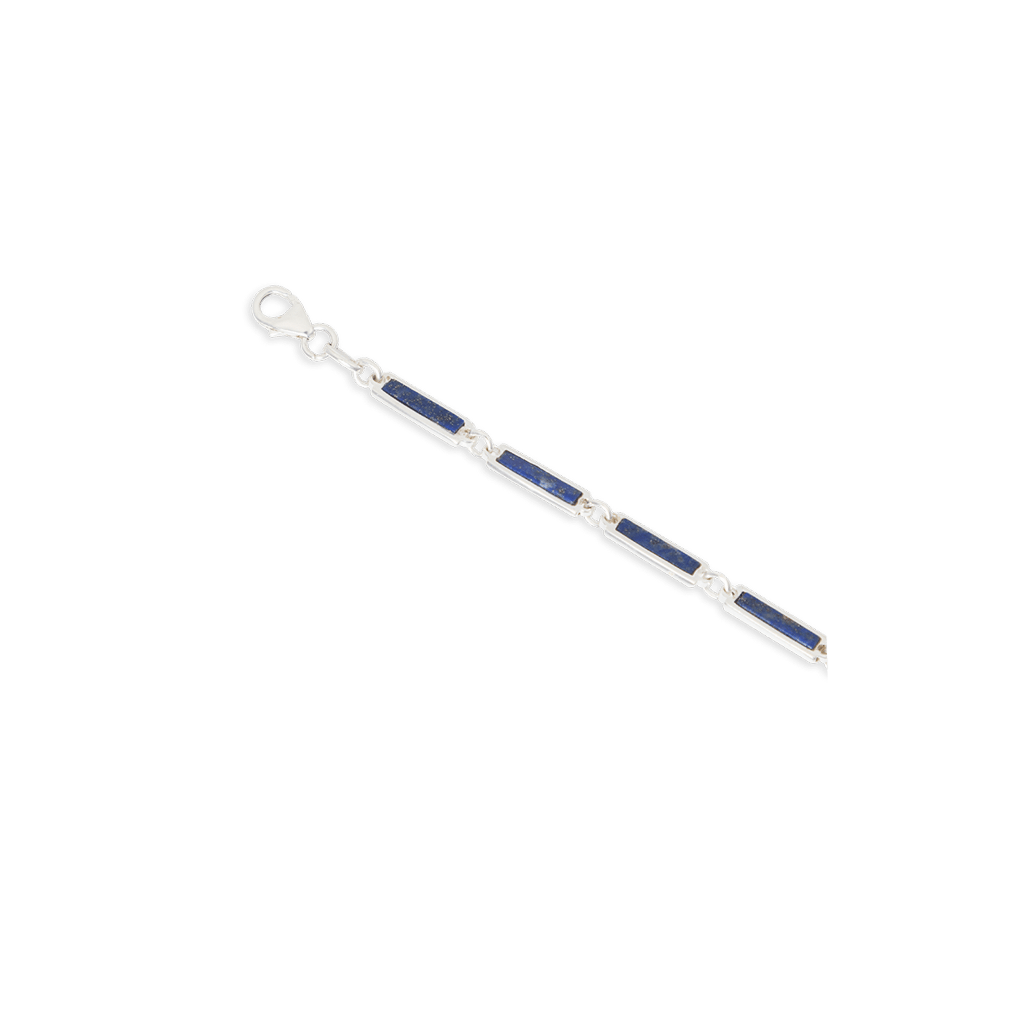 Lapis Bar Bracelet 925 Sterling Silver - BluScarpa