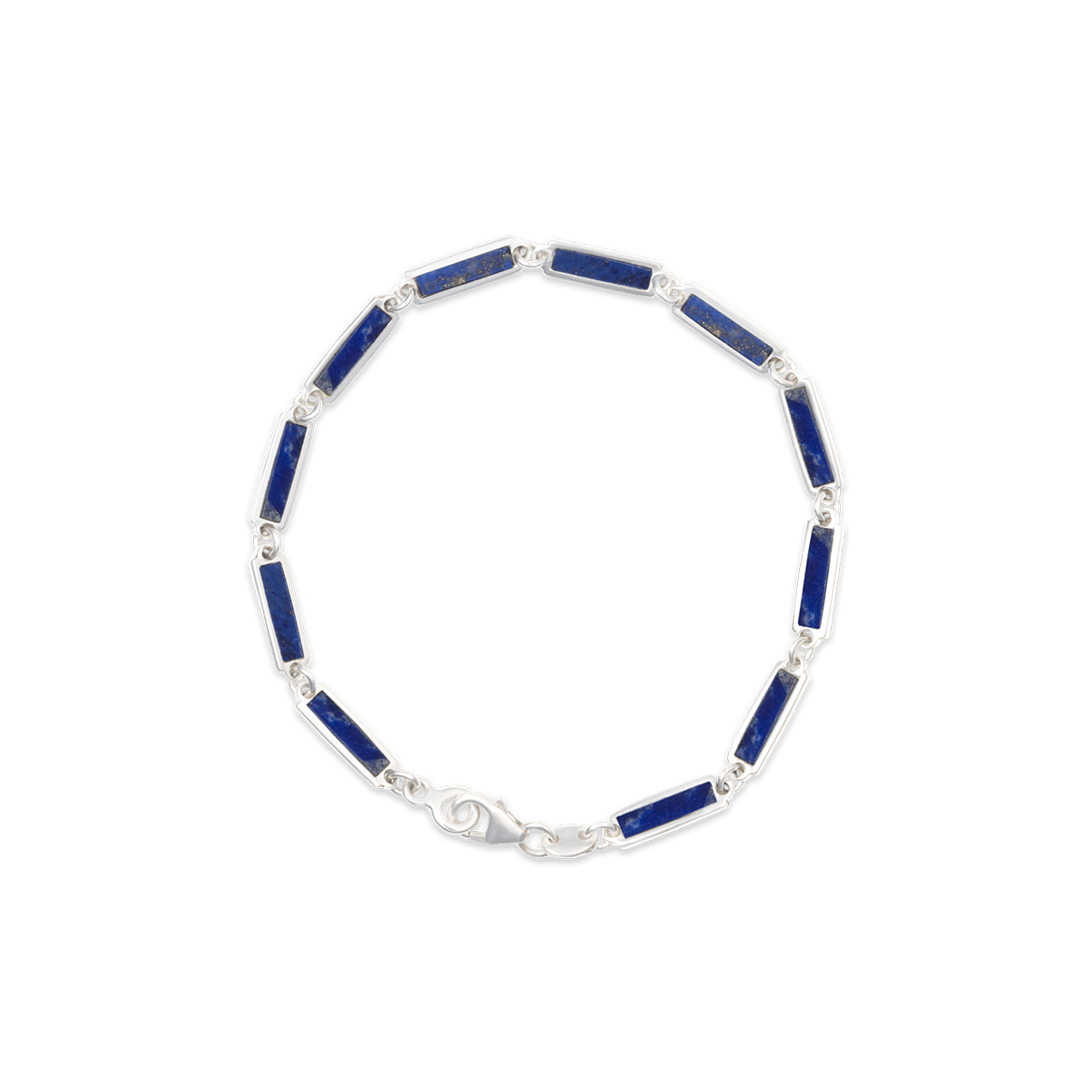 Lapis Bar Bracelet 925 Sterling Silver - BluScarpa
