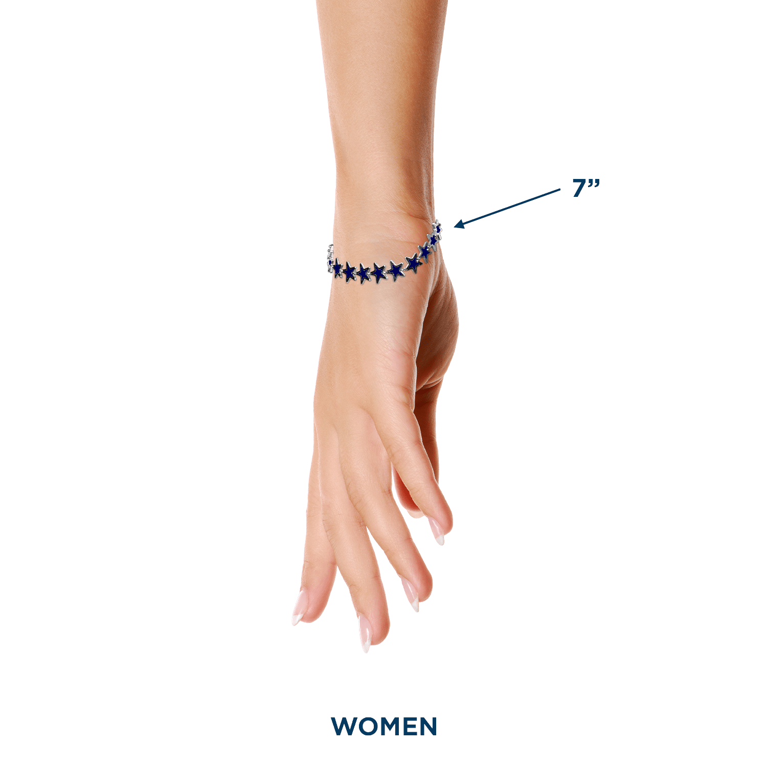 Lapis Star Bracelet 14K White Gold - BluScarpa