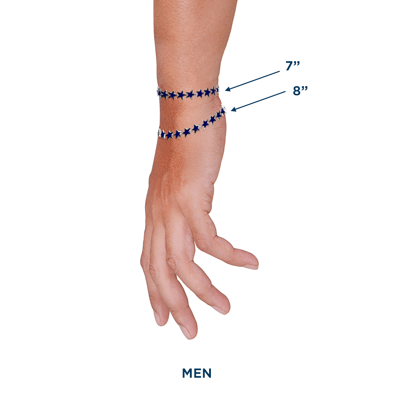 Lapis Star Bracelet 14K White Gold - BluScarpa