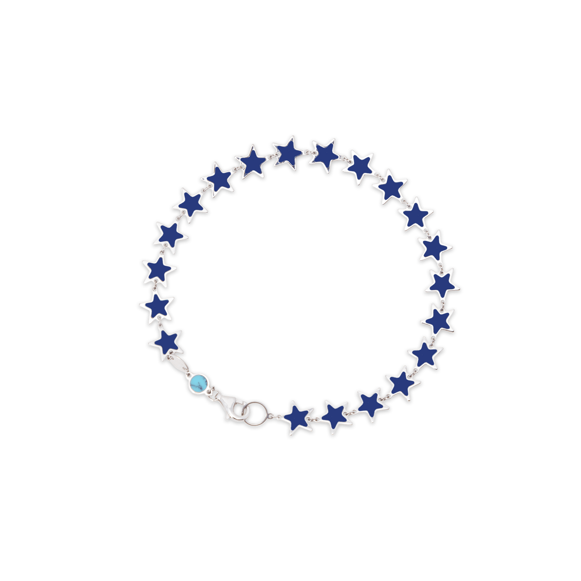 Lapis Star Bracelet 14K White Gold - BluScarpa