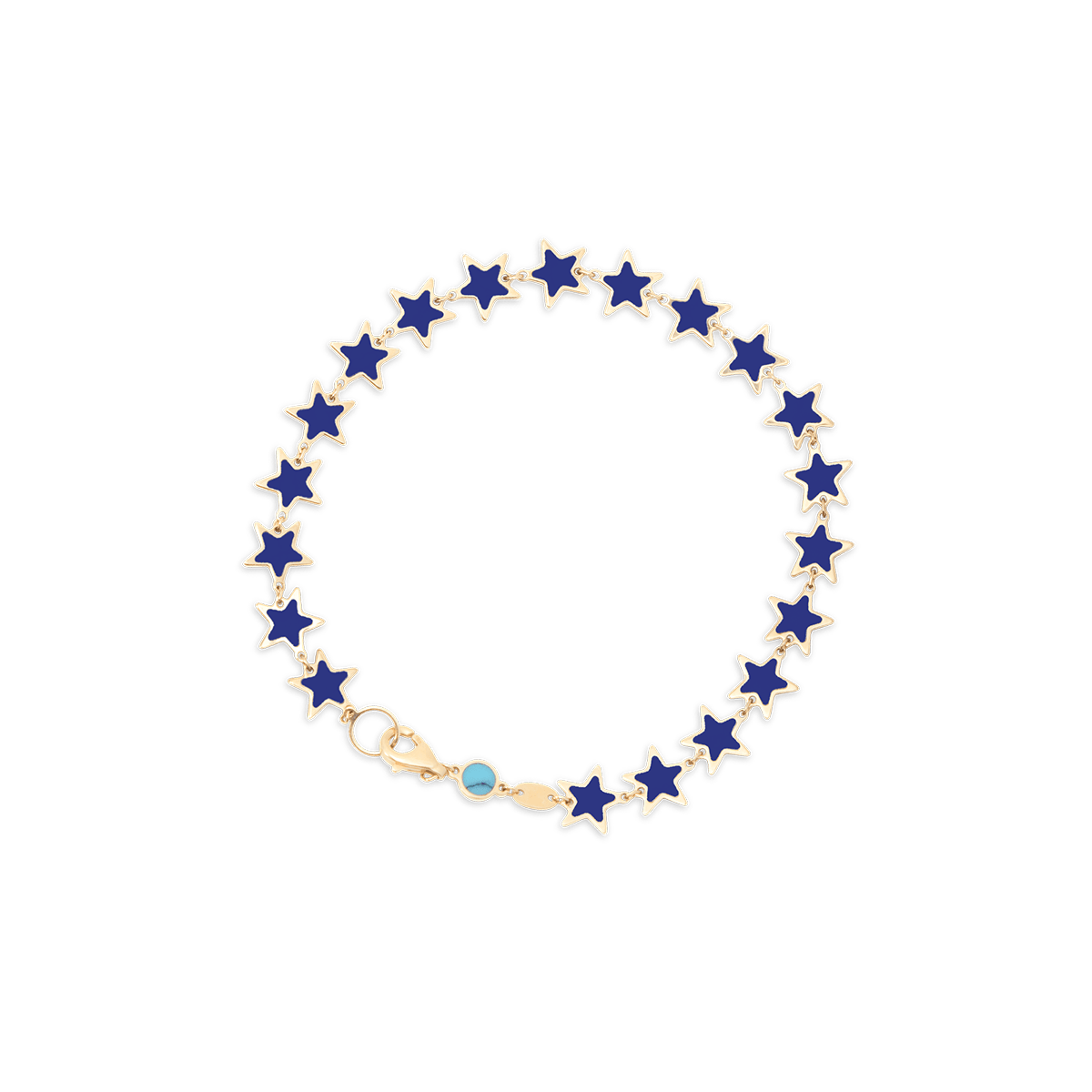 Lapis Star Bracelet 14K Yellow Gold - BluScarpa