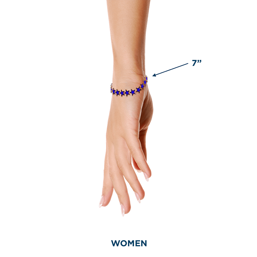 Lapis Star Bracelet 14K Yellow Gold - BluScarpa