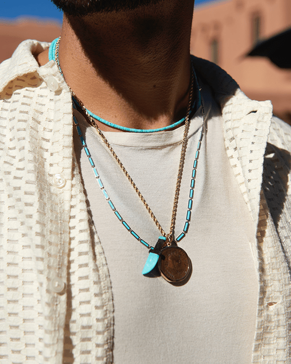Signature Moneta Romana "Postumo" Corda Necklace - 2MM - BluScarpa