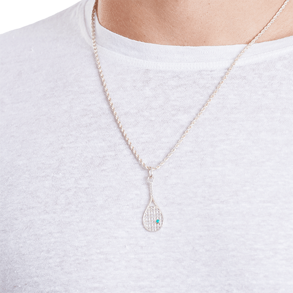 Signature Tennis Racket Corda Necklace Sterling silver - BluScarpa