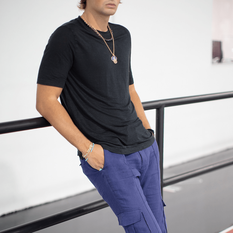 T-Shirt Lino Navy - BluScarpa