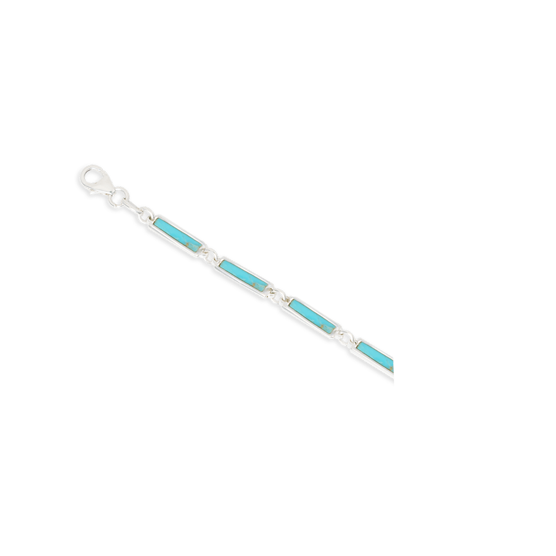 Turquoise Bar Bracelet 925 Sterling Silver - BluScarpa
