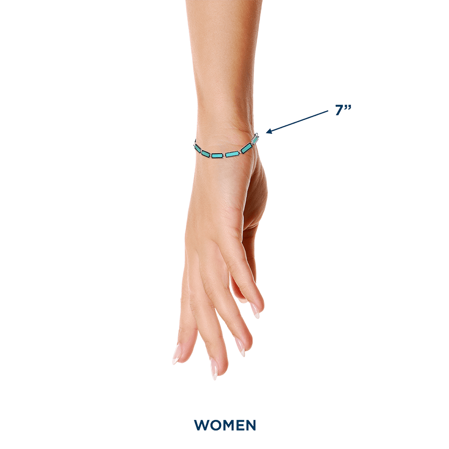 Turquoise Bar Bracelet 925 Sterling Silver - BluScarpa