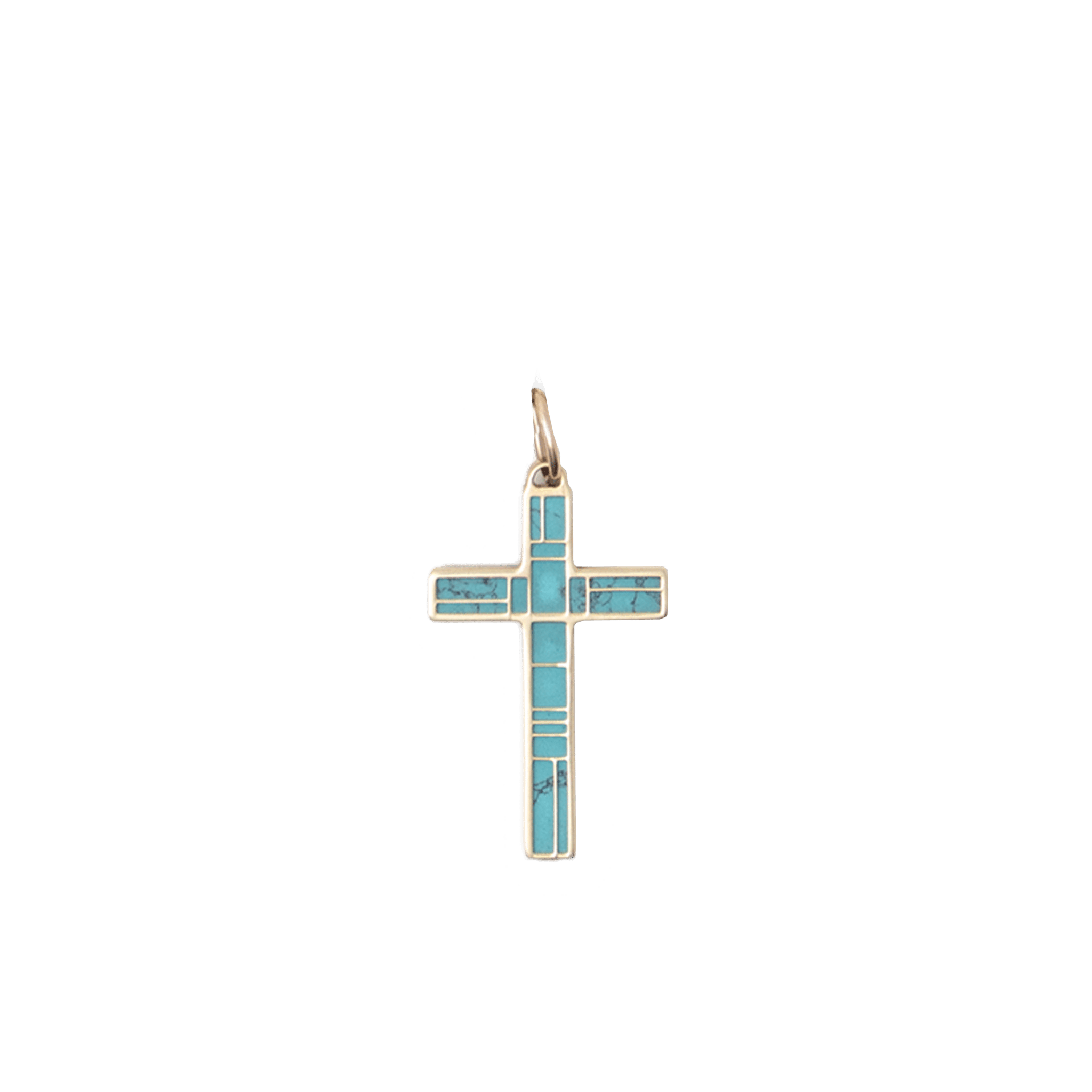 Turquoise Gem Set Cross Pendant – BluScarpa