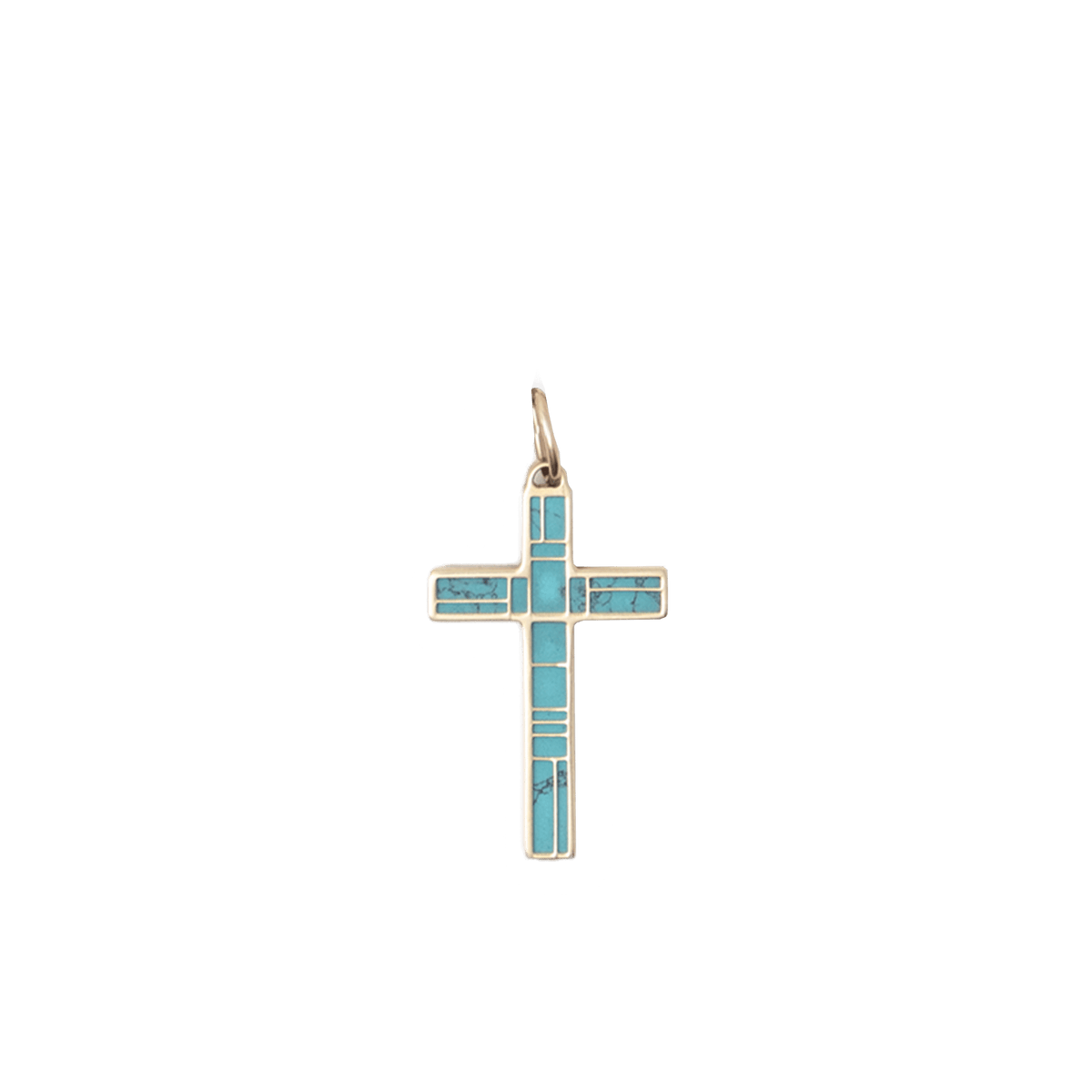 Turquoise Gem Set Cross Pendant – BluScarpa