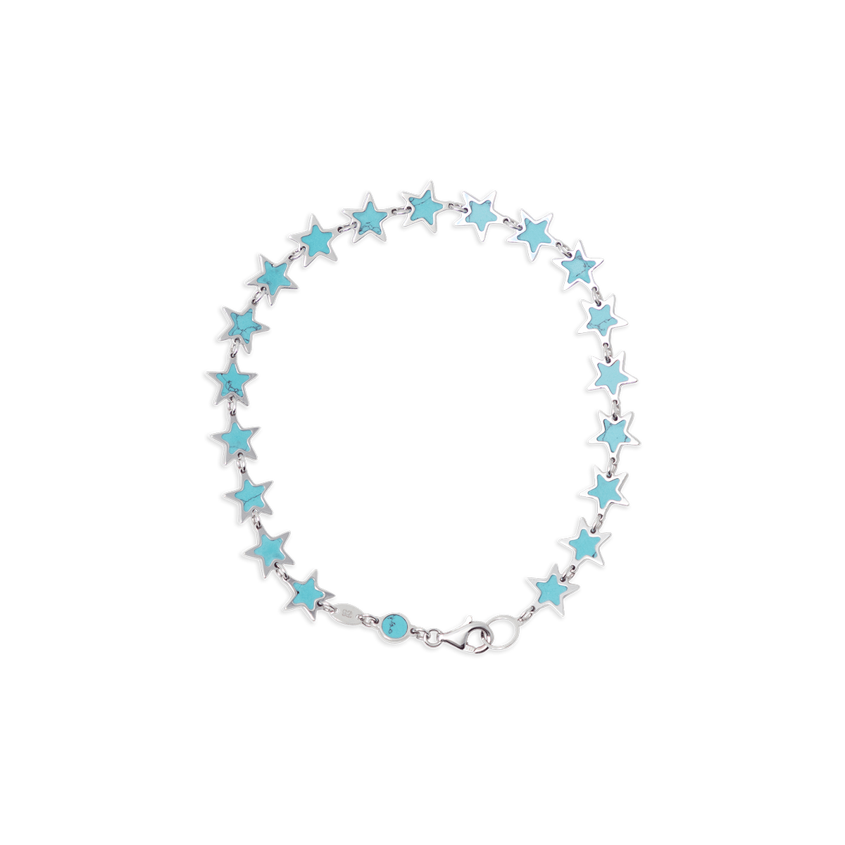 Turquoise Star Bracelet 14K White Gold – BluScarpa