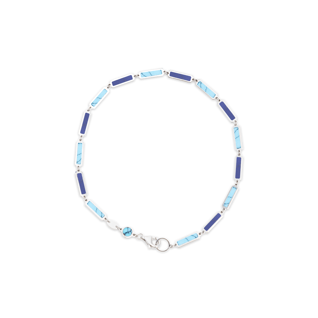 Two Tone Bar Bracelet 14K White Gold - BluScarpa