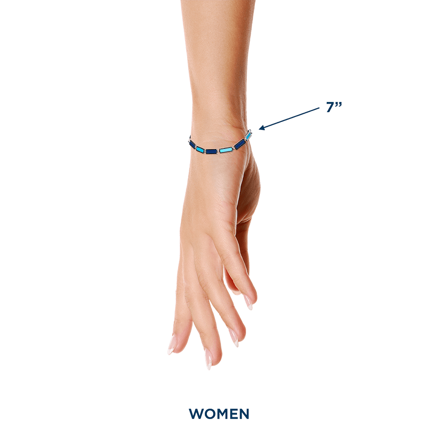 Two Tone Bar Bracelet 14K White Gold - BluScarpa