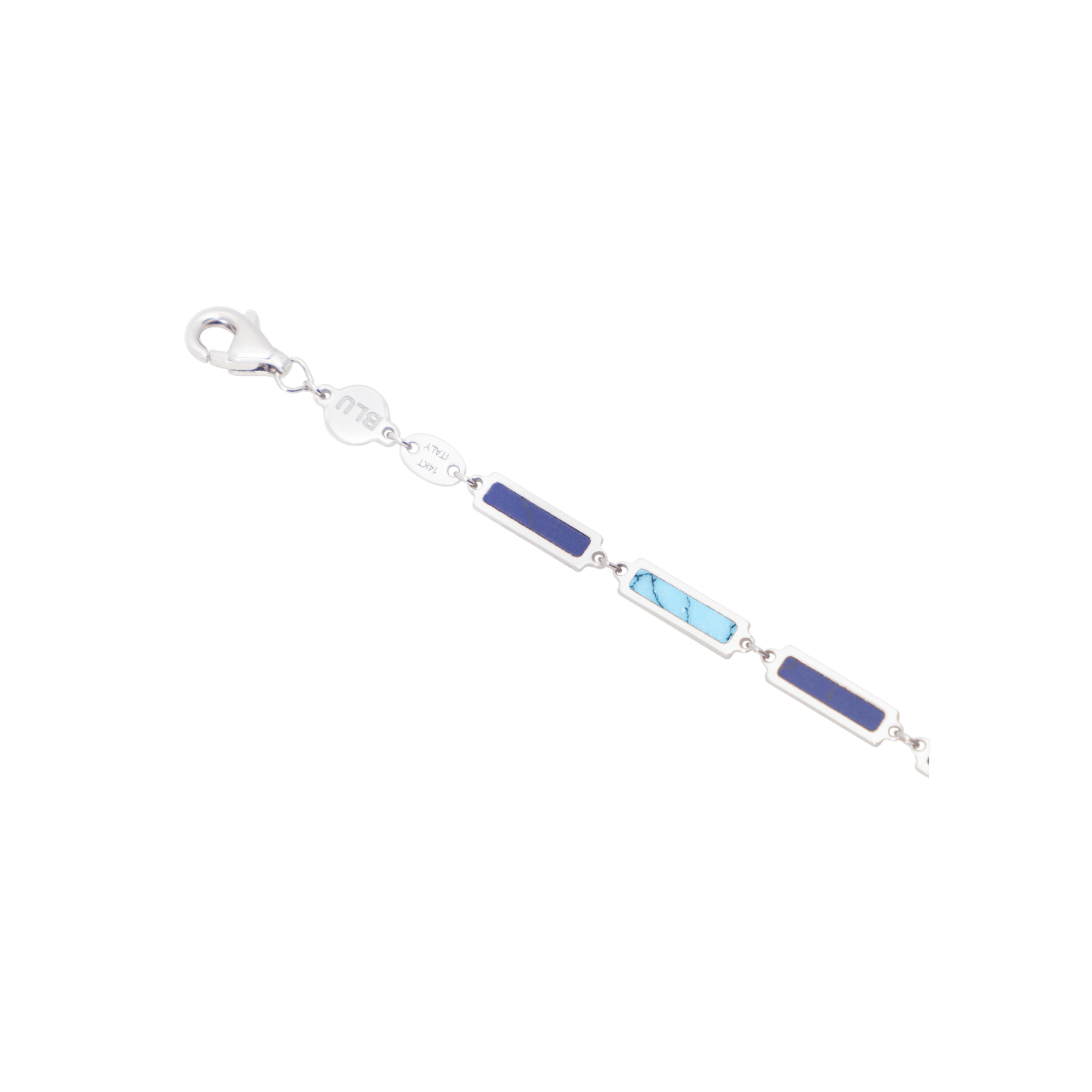 Two Tone Bar Bracelet 14K White Gold - BluScarpa
