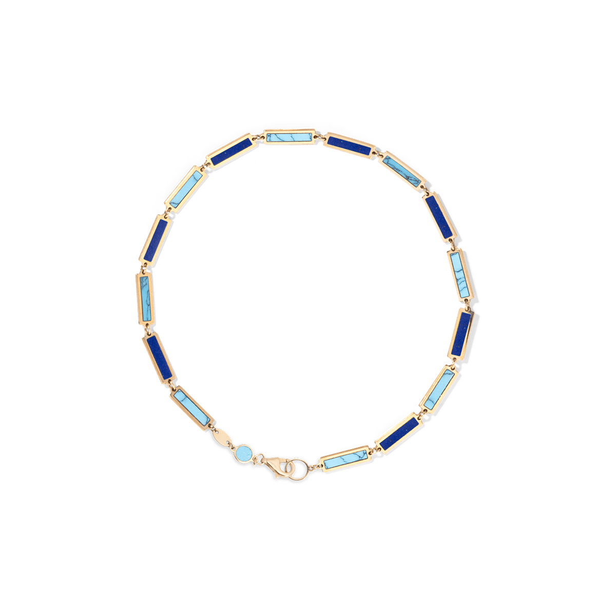 Two Tone Bar Bracelet 14K Yellow Gold - BluScarpa