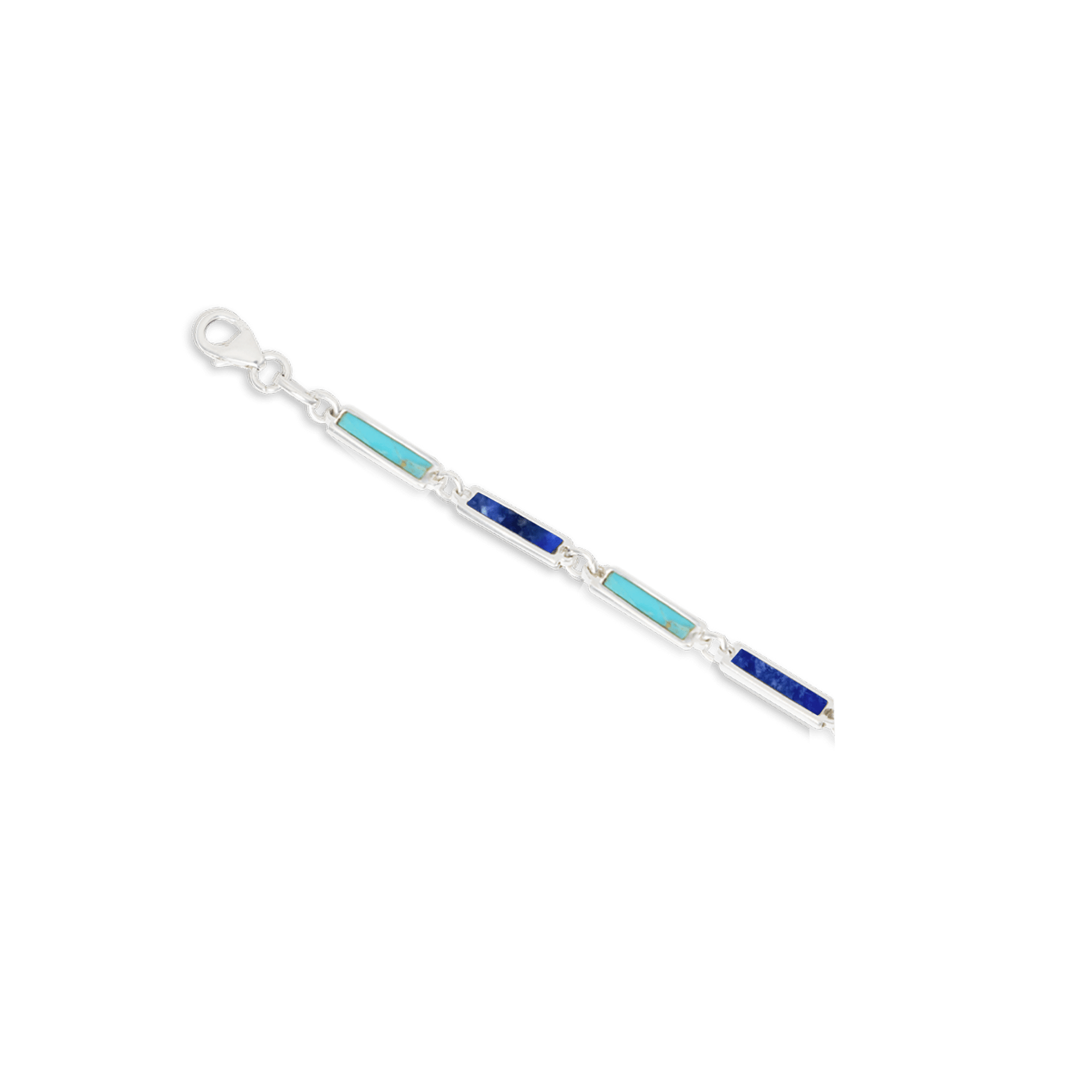 Two Tone Bar Bracelet 925 Sterling Silver - BluScarpa