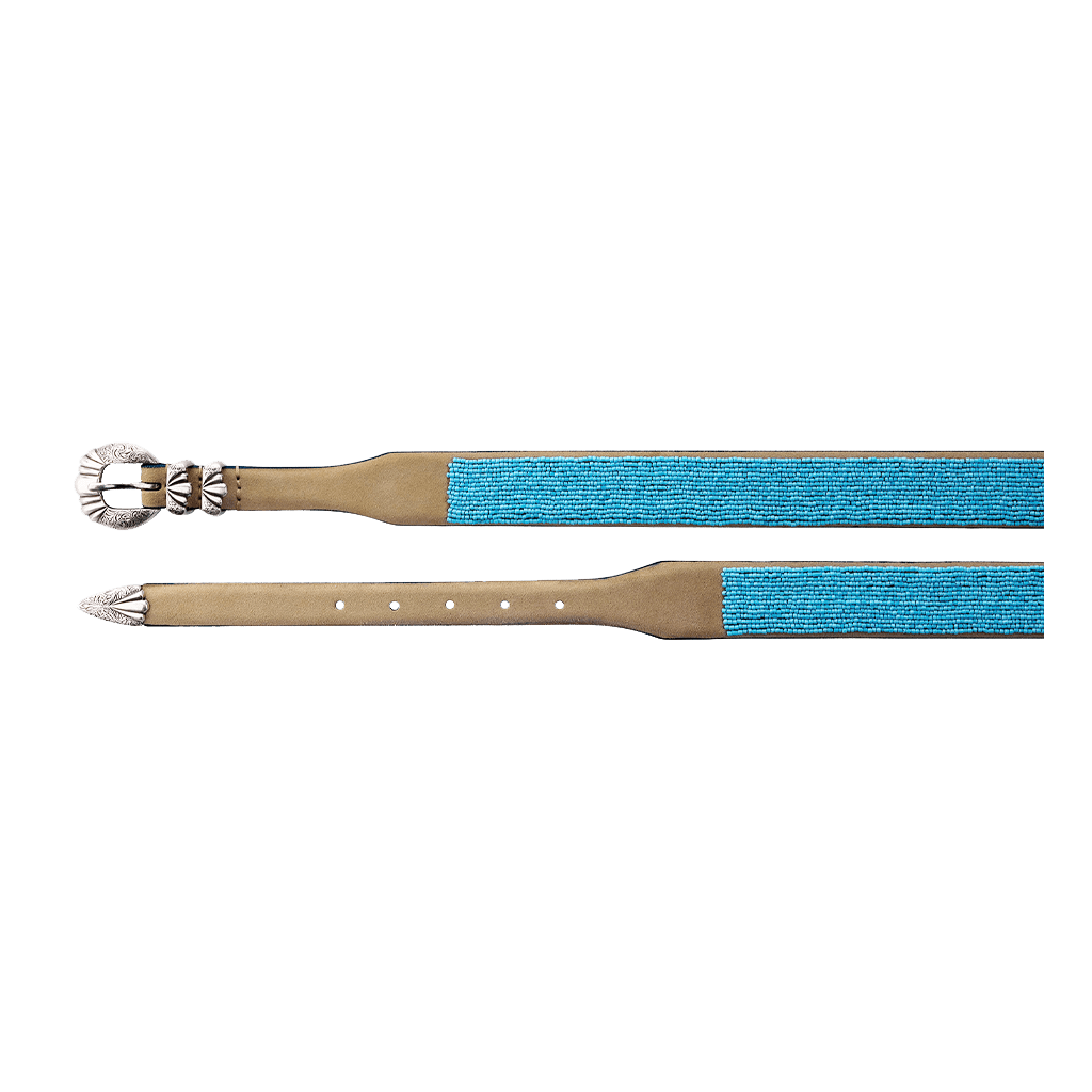 Versailles - Turquoise Beads / Beige Suede - BluScarpa