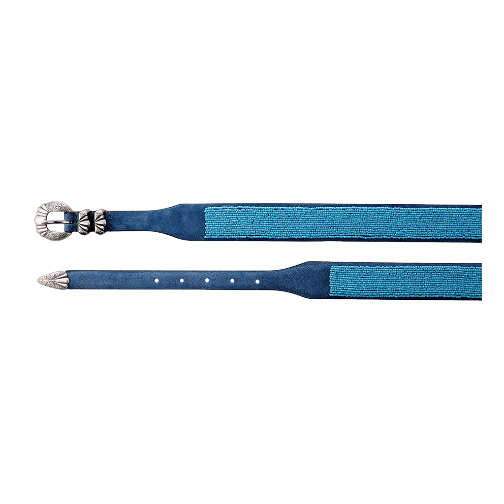 Versailles - Turquoise Beads / Vintage Blu Suede - BluScarpa