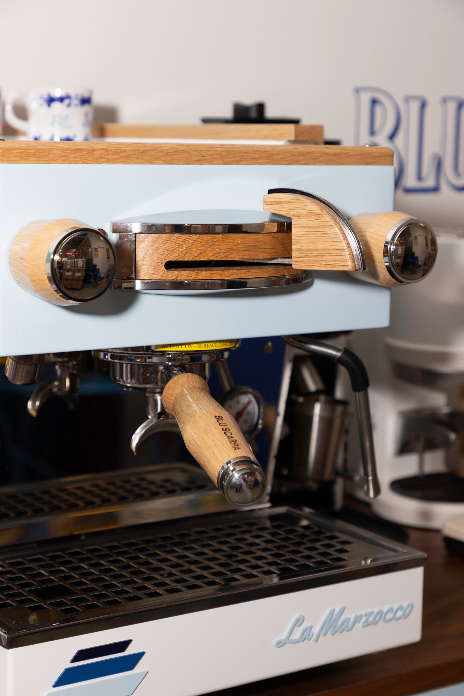 La Marzocco Linea Mini X  Blu Scarpa Art Deco Coffee Machine