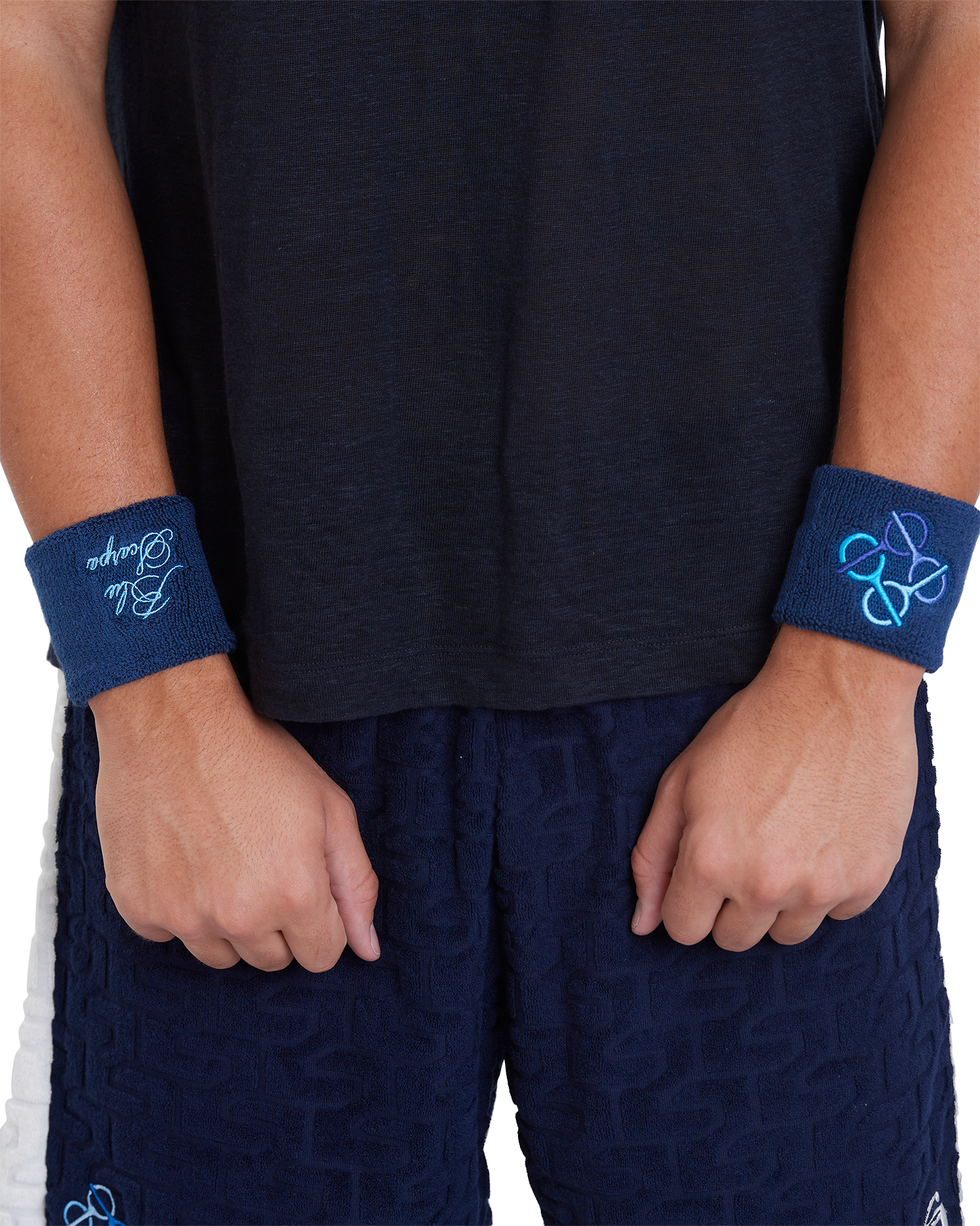 Navy Tennis Sweatbands Set