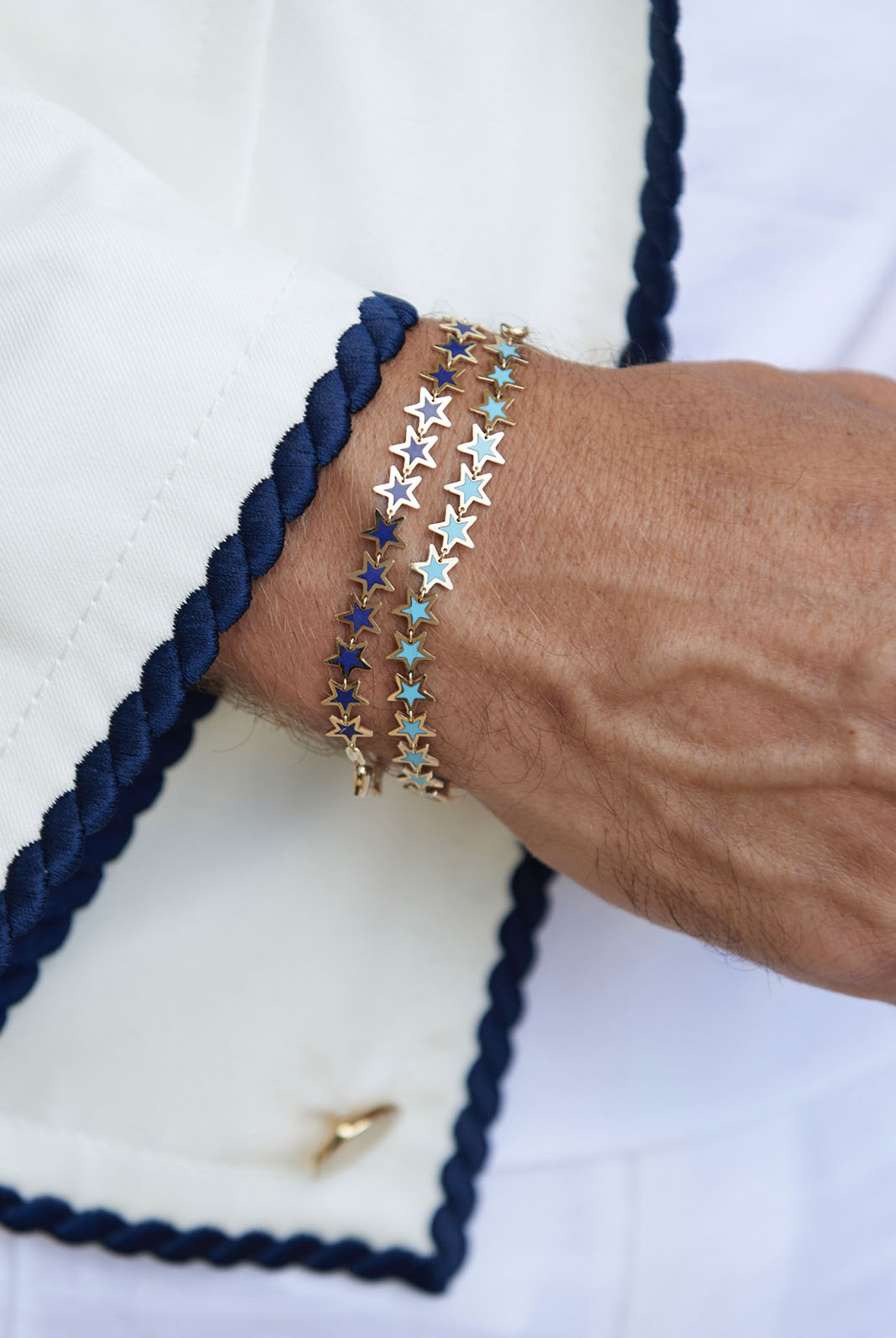 Turquoise Star Bracelet 14K Yellow Gold