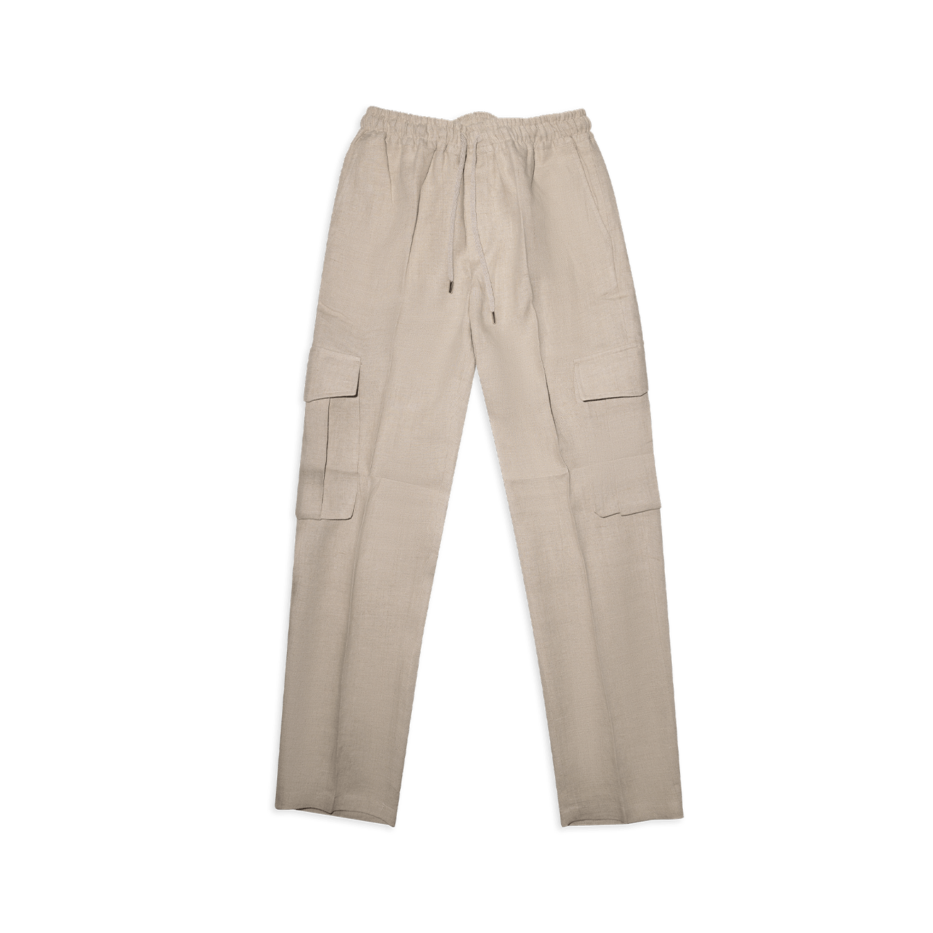 Beige Lino Sweatpant Cargo Pants - BluScarpa