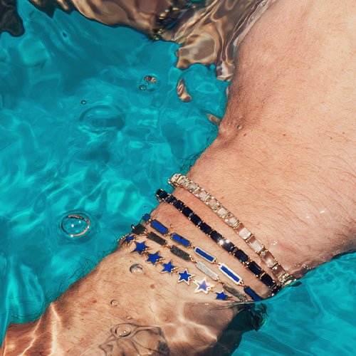 Blu Aquamarine Baguette Tennis Bracelet - 15 carats - BluScarpa