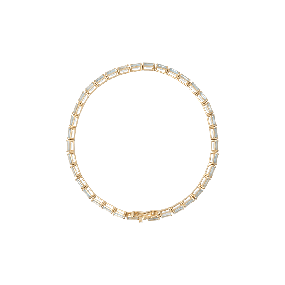Blu Aquamarine Baguette Tennis Bracelet - 9 carats - BluScarpa