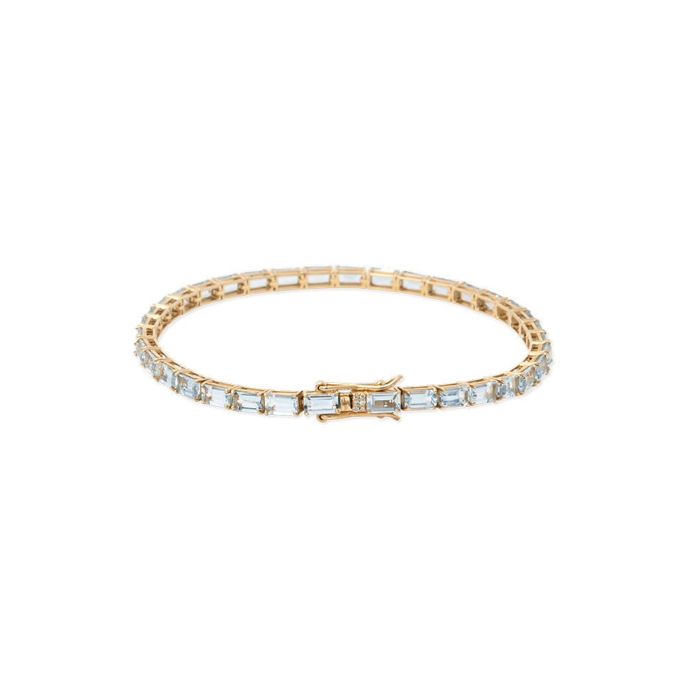 Blu Aquamarine Baguette Tennis Bracelet - 9 carats - BluScarpa