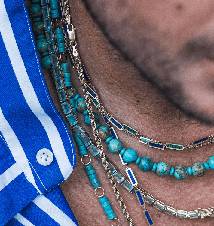 Blu Aquamarine Baguette Tennis Necklace - 15 carats - BluScarpa