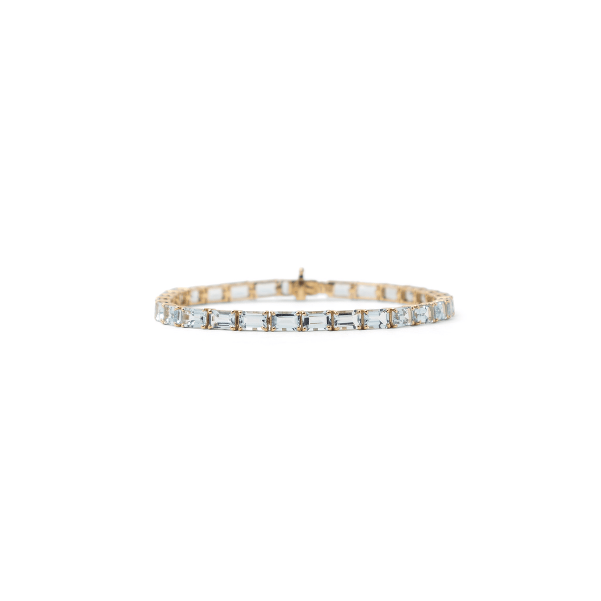 Blu Aquamarine Emerald-Cut Tennis Bracelet - 9 carats - BluScarpa