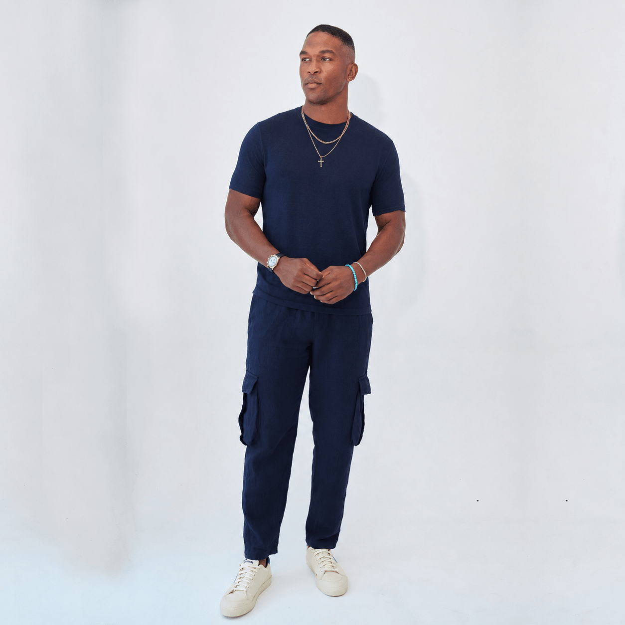 Blu Lino Sweatpant Cargo Pants - BluScarpa