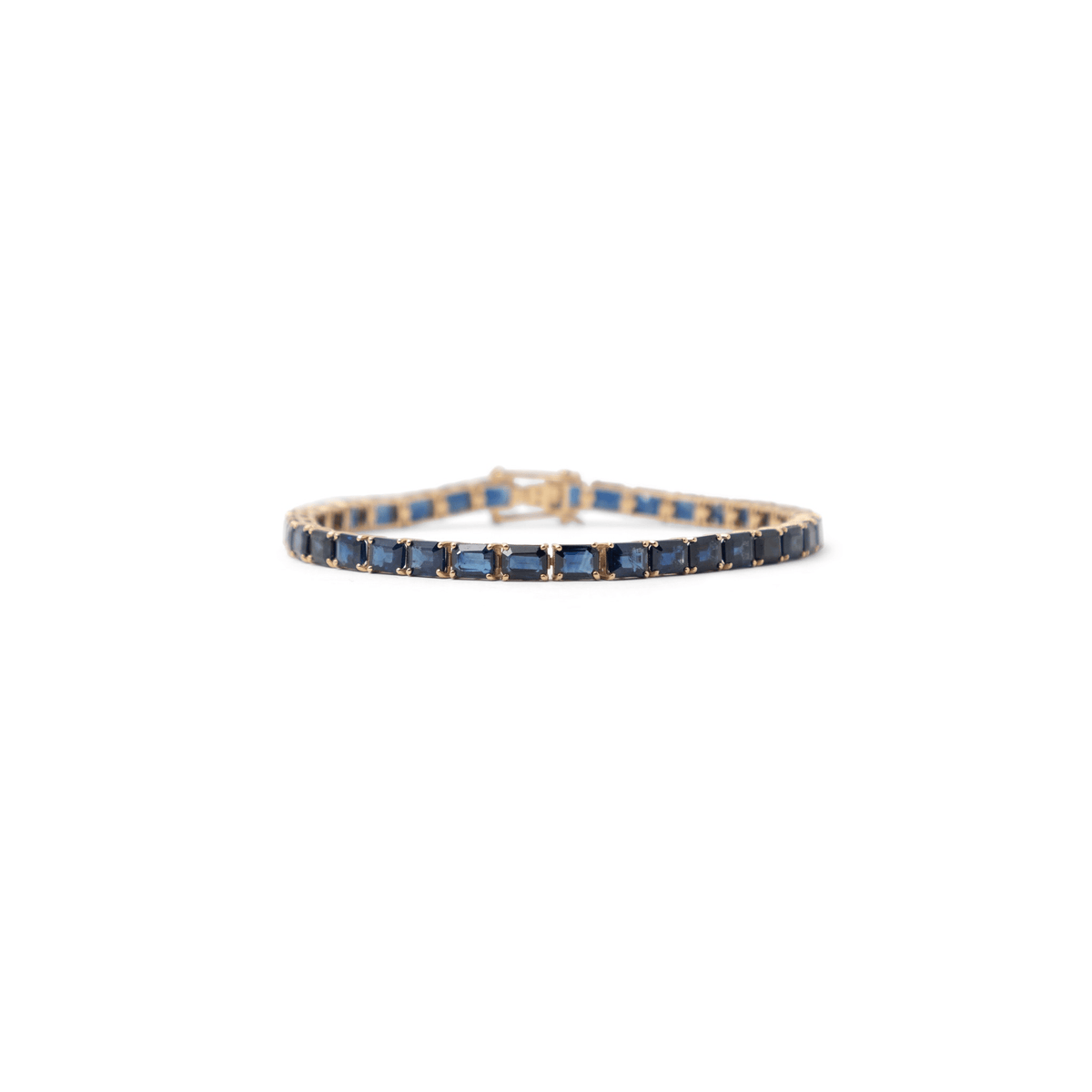 Blu Sapphire Emerald-Cut Tennis Bracelet - 16 carats - BluScarpa