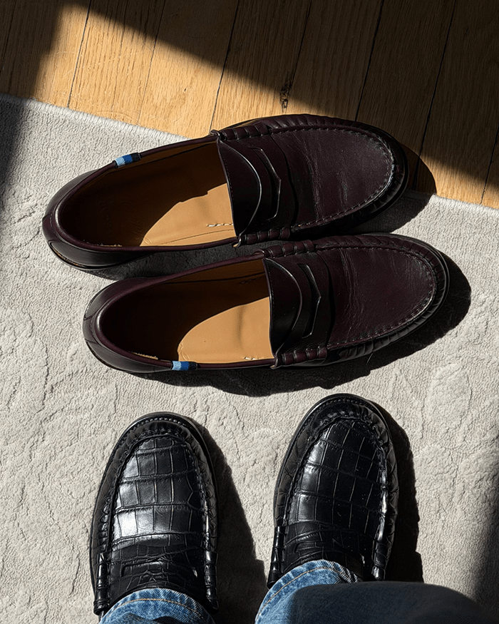 Blu Scarpa x Jake Woolf Burgundy College Loafers - BluScarpa