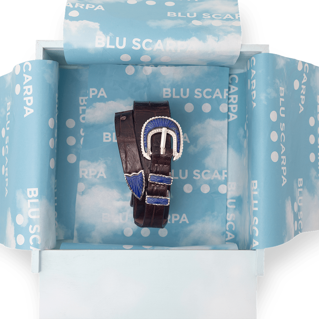BLU SCARPA X JAKE WOOLF Santa Fe Ranger Alligator Belt - BluScarpa