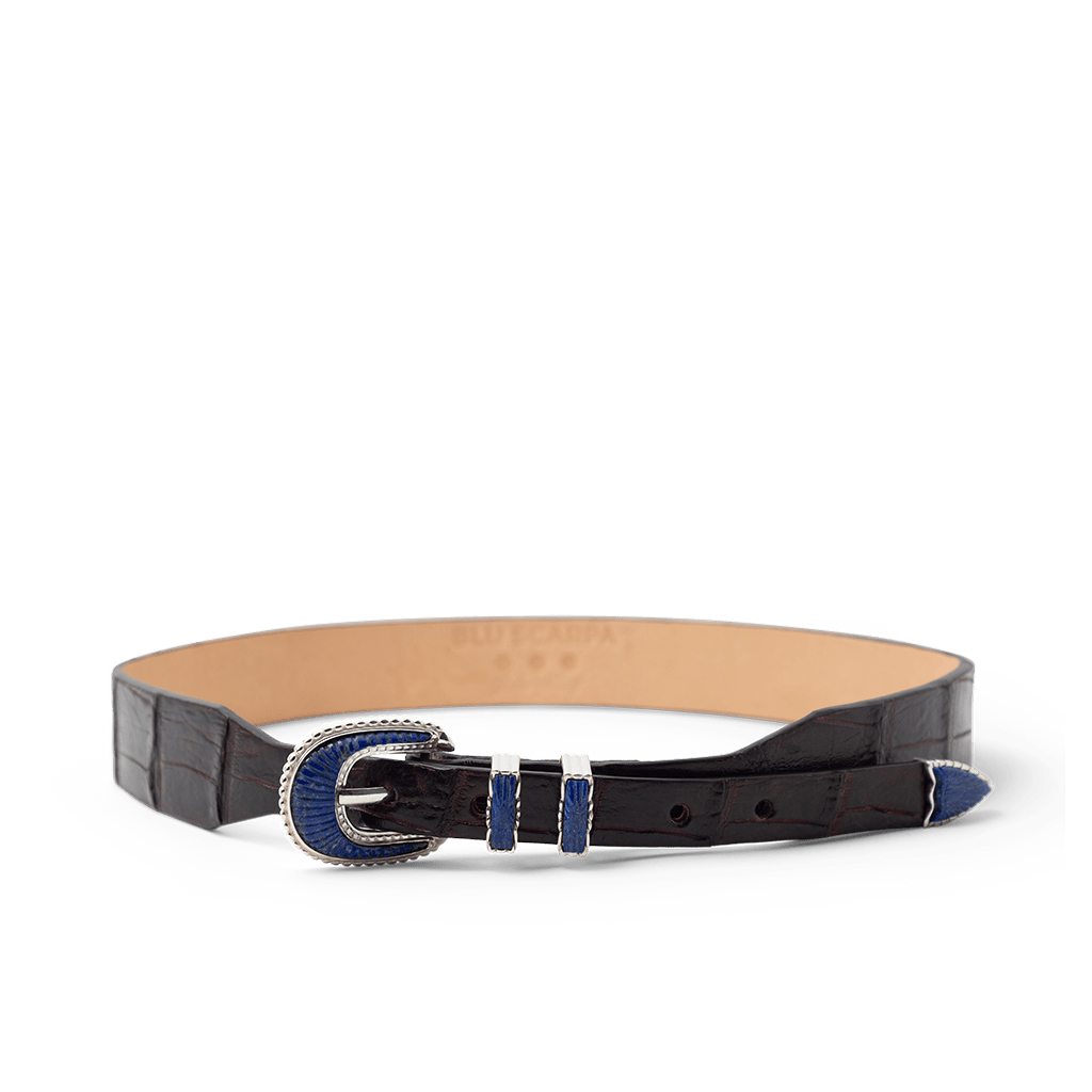 BLU SCARPA X JAKE WOOLF Santa Fe Ranger Alligator Belt - BluScarpa