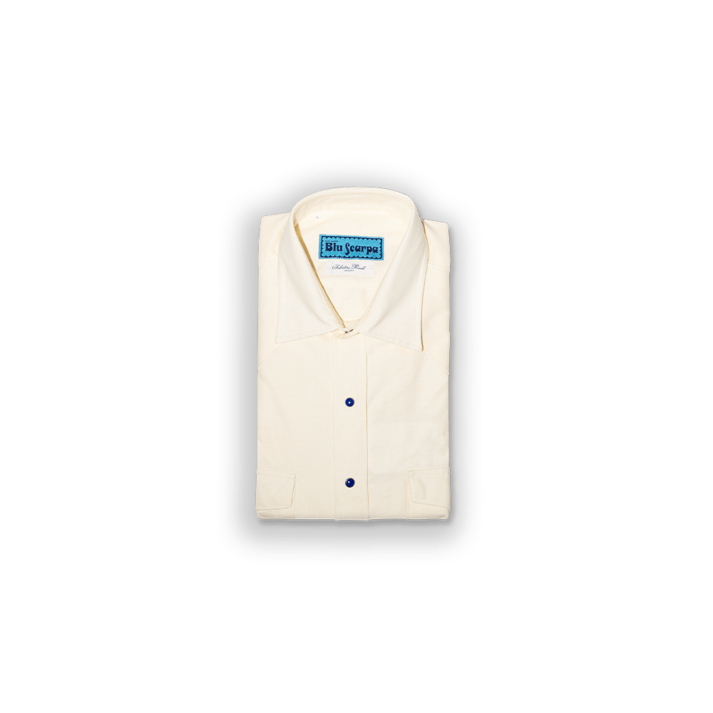 Camicia L'Avvocato Chambray Yellow Denim - BluScarpa