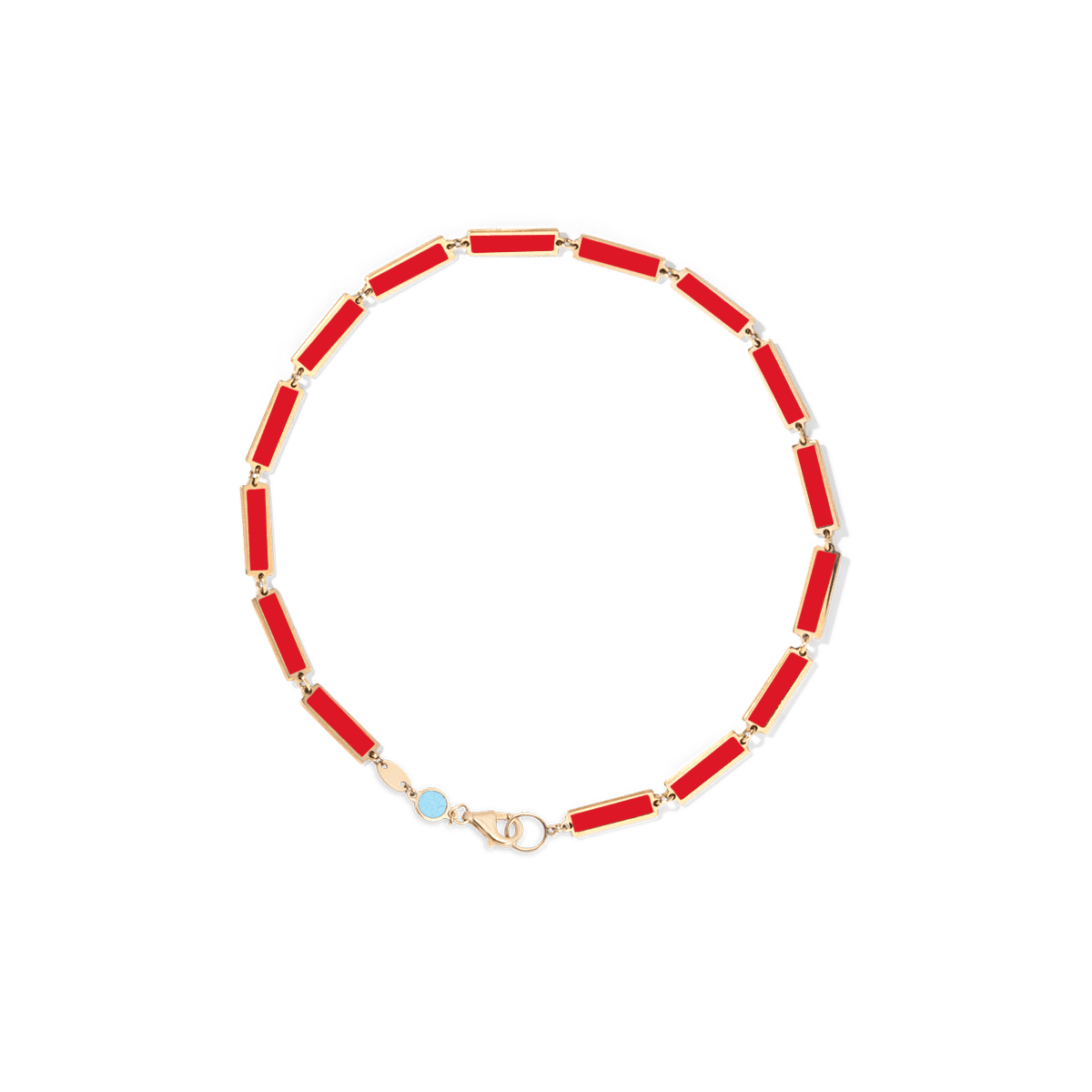 Coral Bar Bracelet 14K Yellow Gold - BluScarpa